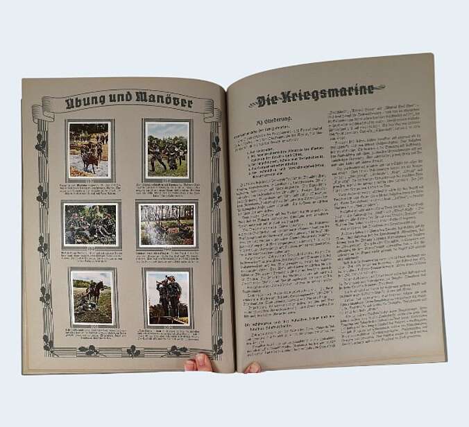 Eine Seite des Sammelalbums der Stollwerck Schokolade.