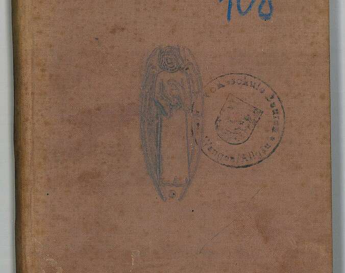 Ein braunes Buchcover auf dem mit grüner Schrift "Die Gesundheit" steht.