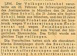 Zeitungsartikel „Todesurteile wegen Vorbereitung zum Hochverrat“