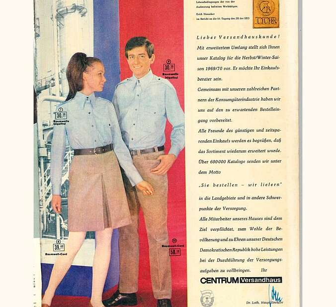 Eine Seite eines Versandkataloges.