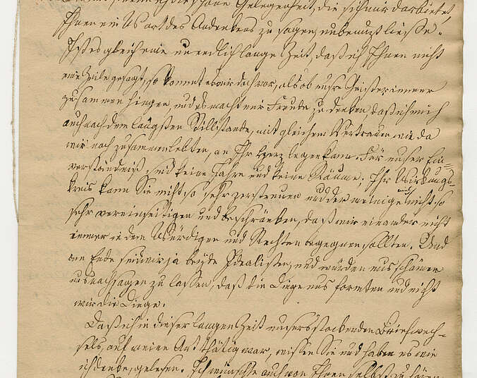 Handschriftlicher Brief von Schiller an Humboldt