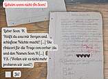 Ein klassischer Liebesbrief mit Ja-/Nein-Ankreuzkästchen.