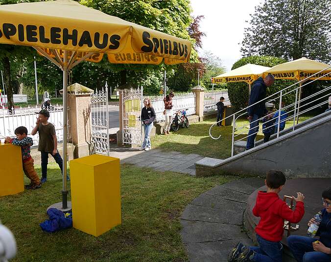 Spielstationen im Garten