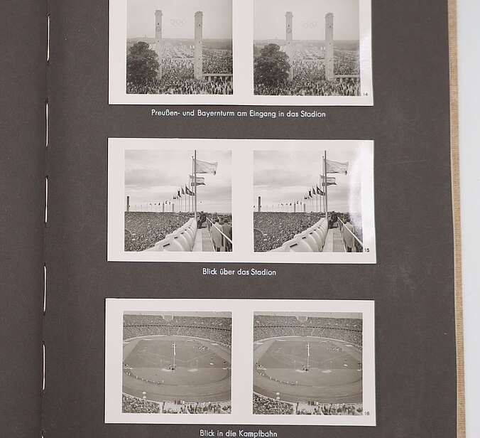 Eine Seite aus dem Buch. Man sieht drei Bilder.